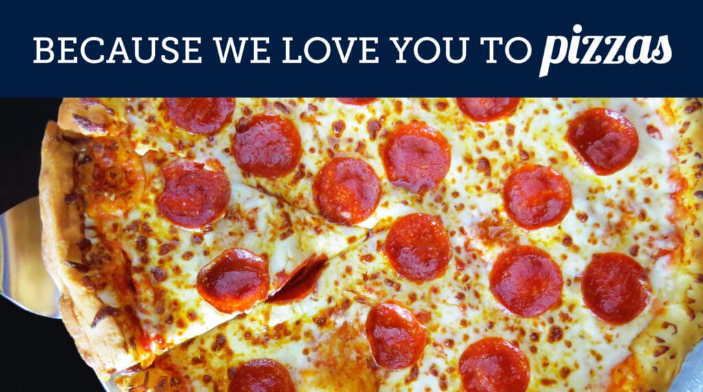 Fresh pizza made with house-made sauce